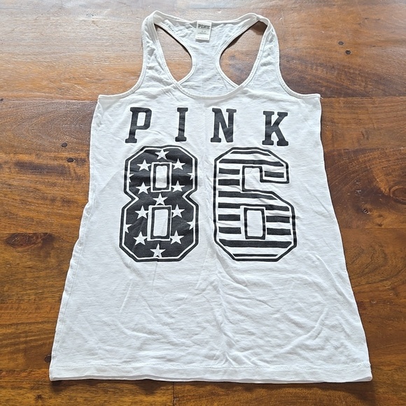 PINK Victoria's Secret Tops - Rare Victoria's Secret PINK USA Flag Racerback Tank Top Size Small